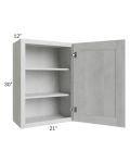 Heather Grey Shaker 21x30 Wall Cabinet