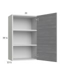 Euro Grey 21x35-1/4 Wall Cabinet