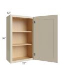 Stratton Khaki Shaker 21x36 Wall Cabinet 