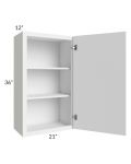 Portland White 21x36 Wall Cabinet