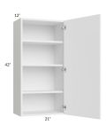 Venetian White Matte 21x42 Wall Cabinet