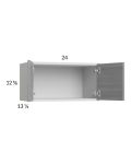 Euro Grey 24x12-5/8 Wall Cabinet