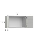 Euro White Grain 24x15-1/8 Wall Cabinet