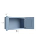 Sky Blue Shaker 24x15 Wall Cabinet