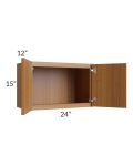 Portland Walnut 24x15 Wall Cabinet