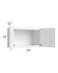 Providence White 24x15 Wall Cabinet 
