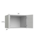 Euro White Grain 24x17-5/8x24 Wall Cabinet