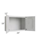 Heather Grey Shaker 24x18 Wall Cabinet 