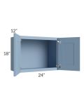 Sky Blue Shaker 24x18 Wall Cabinet