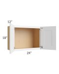 Alpine White Shaker 24x18 Wall Cabinet 