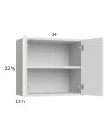 Euro Gloss White 24x22-5/8 Wall Cabinet