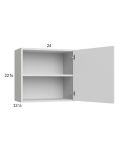 Euro Gloss White 24x22-5/8 Wall Cabinet with 1 Door