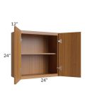 Portland Walnut 24x24 Wall Cabinet 