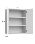 Euro Gloss White 24x30-1/4 Wall Cabinet