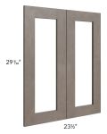 Natural Grey Shaker 24x30 Glass Doors Only with Glass Included