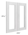 Heather Grey Shaker 24x30 Glass Doors Only with Glass Included