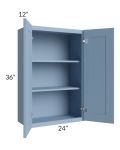 Sky Blue Shaker 24x36 Wall Cabinet