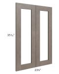 Natural Grey Shaker 24x36 Glass Doors Only with Glass Included