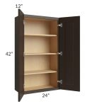 Southport Espresso Shaker 24x42 Wall Cabinet
