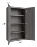 Providence Slate Grey 24x42 Wall Cabinet
