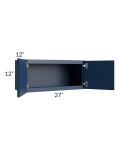 Portland Navy Blue 27x12 Wall Cabinet 