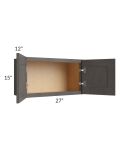 Midtown Dark Grey Shaker 27x15 Wall Cabinet