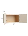 Midtown Cream Shaker 27x15 Wall Cabinet