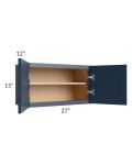 Midtown Blue Shaker 27x15 Wall Cabinet