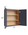 Midtown Indigo Shaker 27x30 Wall Cabinet