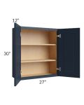 Southport Blue Shaker 27x30 Wall Cabinet