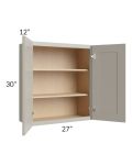 Stratton Light Grey Shaker 27x30 Wall Cabinet