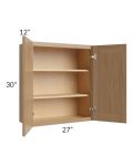 Township Rift Oak 27x30 Wall Cabinet