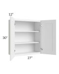 Aspen White Shaker 27x30 Wall Cabinet