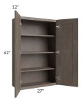 Natural Grey Shaker 27x42 Wall Cabinet