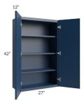 Portland Navy Blue 27x42 Wall Cabinet