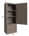 Providence Natural Grey 18x48 Wall Cabinet With Drawers