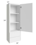 Portland White 18x54 Wall Cabinet With Drawers 