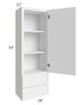 Portland White 18x54 Wall Cabinet With Drawers