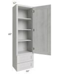 Heather Grey Shaker 18x60 Wall Cabinet With Drawers