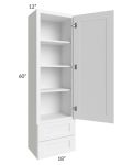 Providence White 18x60 Wall Cabinet With Drawers