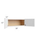 Southport White Shaker 30x12 Wall Cabinet