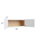 Brighton White Shaker 30x12 Wall Cabinet