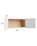 Stratton White Shaker 30x15 Wall Cabinet