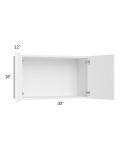 Venetian White Matte 30x18 Wall Cabinet