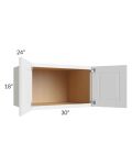 Brighton White Shaker 30x18x24 Wall Cabinet