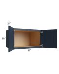 Southport Blue Shaker 30x18x24 Wall Cabinet
