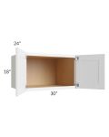 Alpine White Shaker 30x18x24 Wall Cabinet 