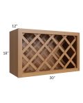 Portland Walnut 30x18 Wine Rack Cabinet