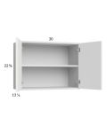 Euro Gloss White 30x22-5/8 Wall Cabinet
