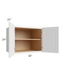 Southport White Shaker 30x24x24 Wall Cabinet